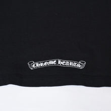 Load image into Gallery viewer, CHROME HEARTS クロムハーツ 長袖Tシャツ ポロシャツ BSフレア サイズS 3CROSS コットン ブラック 美品 中古 4b013534
