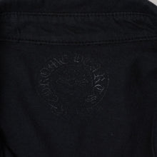 Load image into Gallery viewer, CHROME HEARTS クロムハーツ 長袖Tシャツ ポロシャツ BSフレア サイズS 3CROSS コットン ブラック 美品 中古 4b013534