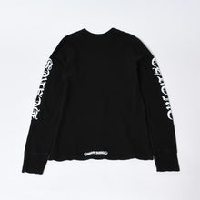 Load image into Gallery viewer, 新品未使用 CHROME HEARTS クロムハーツ 長袖Tシャツ サイズM アームロゴ サーマル コットン ブラック 中古 4b013578