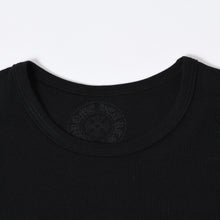 Load image into Gallery viewer, 新品未使用 CHROME HEARTS クロムハーツ 長袖Tシャツ サイズM アームロゴ サーマル コットン ブラック 中古 4b013578