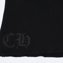 Load image into Gallery viewer, 新品未使用 CHROME HEARTS クロムハーツ 長袖Tシャツ サイズM アームロゴ サーマル コットン ブラック 中古 4b013578