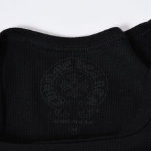 Load image into Gallery viewer, 新品未使用 CHROME HEARTS クロムハーツ 長袖Tシャツ サイズM アームロゴ サーマル コットン ブラック 中古 4b013578