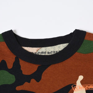 CHROME HEARTS × MATTY BOY クロムハーツ×マッティボーイ カモ柄 グラフィック クルーネック ロンT サイズ S 中古 美品 4b013634