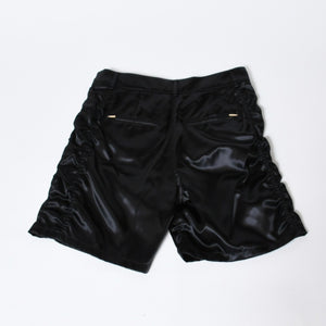 極美品 CHANEL シャネル 21SS ショーツ ショートパンツ P70669V62116 サイズ36 No.5ボタン ココマーク ブラック ギャザー 中古 4b013516