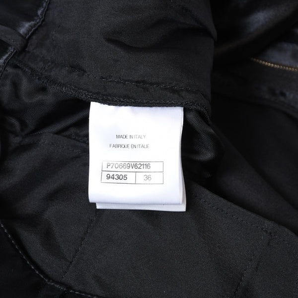 極美品 CHANEL シャネル 21SS ショーツ ショートパンツ P70669V62116 サイズ36 No.5ボタン ココマーク ブラック ギャザー 中古 4b013516