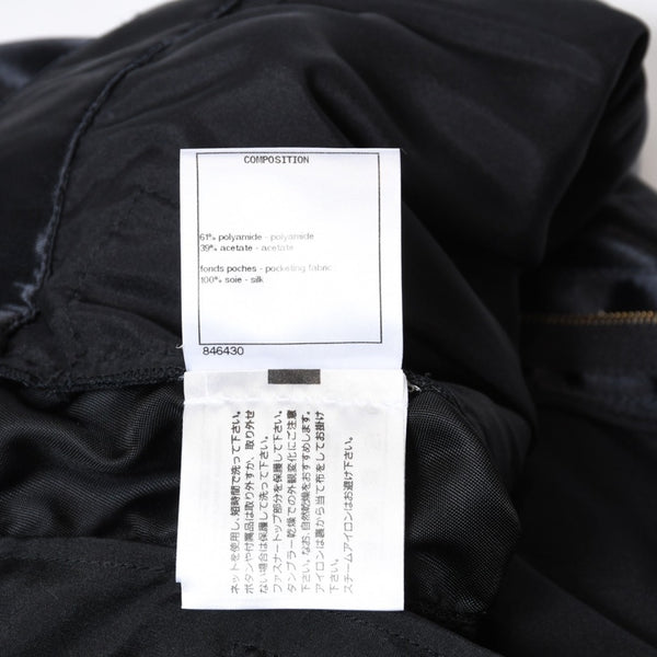 極美品 CHANEL シャネル 21SS ショーツ ショートパンツ P70669V62116 サイズ36 No.5ボタン ココマーク ブラック ギャザー 中古 4b013516