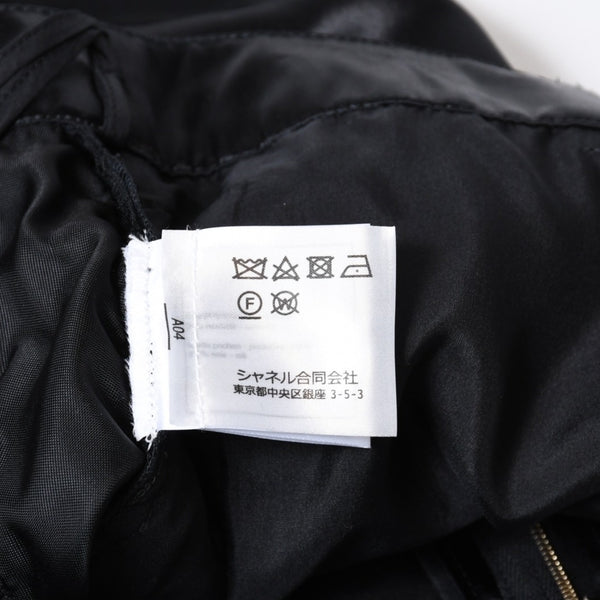 極美品 CHANEL シャネル 21SS ショーツ ショートパンツ P70669V62116 サイズ36 No.5ボタン ココマーク ブラック ギャザー 中古 4b013516