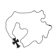 画像をギャラリービューアに読み込む, 新品未使用 CHROME HEARTS クロムハーツ RUBBER CH CRS SML ラバーCHクロス スモール ネックレス 全長約80cm 2019刻印 ブラック 中古 4b013273