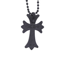 画像をギャラリービューアに読み込む, 新品未使用 CHROME HEARTS クロムハーツ RUBBER CH CRS SML ラバーCHクロス スモール ネックレス 全長約80cm 2019刻印 ブラック 中古 4b013273