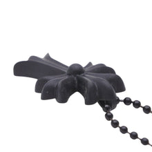 画像をギャラリービューアに読み込む, 新品未使用 CHROME HEARTS クロムハーツ RUBBER CH CRS SML ラバーCHクロス スモール ネックレス 全長約80cm 2019刻印 ブラック 中古 4b013273