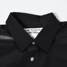 Load image into Gallery viewer, CHROME HEARTS クロムハーツ オールレザー コムデギャルソン ロングスリーブ シャツ CDG-CH04 ブラック サイズS 美品 中古 4b013581