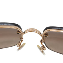 画像をギャラリービューアに読み込む, CHANEL シャネル ハーフリム サングラス アイウェア 4104-B c.125/13 サイズ62□15 120 ココマーク ラインストーン ブラウン 美品 中古 4b013197
