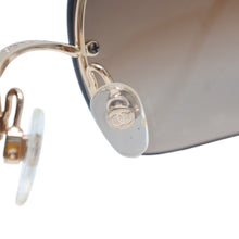 画像をギャラリービューアに読み込む, CHANEL シャネル ハーフリム サングラス アイウェア 4104-B c.125/13 サイズ62□15 120 ココマーク ラインストーン ブラウン 美品 中古 4b013197