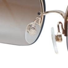 画像をギャラリービューアに読み込む, CHANEL シャネル ハーフリム サングラス アイウェア 4104-B c.125/13 サイズ62□15 120 ココマーク ラインストーン ブラウン 美品 中古 4b013197