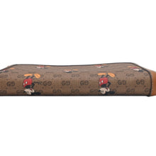 画像をギャラリービューアに読み込む, GUCCI×Disney グッチ×ディズニー ジップアラウンドウォレット 602532 ブラウン コーティングキャンバス レザー ゴールド金具 美品 中古 4b013234