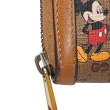 画像をギャラリービューアに読み込む, GUCCI×Disney グッチ×ディズニー ジップアラウンドウォレット 602532 ブラウン コーティングキャンバス レザー ゴールド金具 美品 中古 4b013234