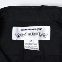 Load image into Gallery viewer, CHROME HEARTS クロムハーツ オールレザー コムデギャルソン ロングスリーブ シャツ CDG-CH04 ブラック サイズS 美品 中古 4b013581