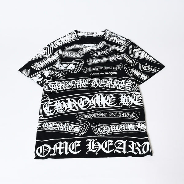COMME des GARCONS CHROME HEARTS コムデギャルソン クロムハーツ Tシャツ ブラック サイズM 美品 中古 4b013620