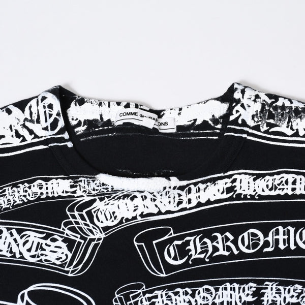COMME des GARCONS CHROME HEARTS コムデギャルソン クロムハーツ Tシャツ ブラック サイズM 美品 中古 4b013620