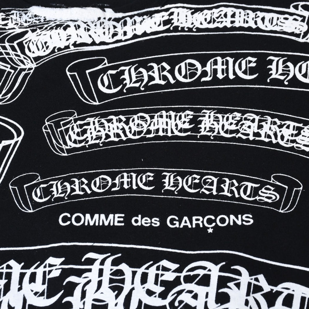 COMME des GARCONS CHROME HEARTS コムデギャルソン クロムハーツ Tシャツ ブラック サイズM 美品 中古 4b013620