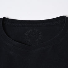 Load image into Gallery viewer, CHROME HEARTS クロムハーツ 長袖Tシャツ オールド サイズS フローラルクロス コットン ブラック 美品 中古 4b013528