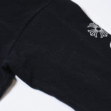 Load image into Gallery viewer, CHROME HEARTS クロムハーツ 長袖Tシャツ オールド サイズS フローラルクロス コットン ブラック 美品 中古 4b013528