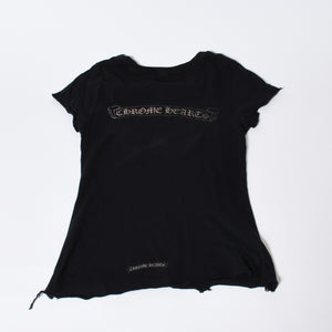 CHROME HEARTS クロムハーツ VINE DAGGER ヴァインダガー 半袖Tシャツ サイズM カットオフ ブラック 良品 中古 4b013630