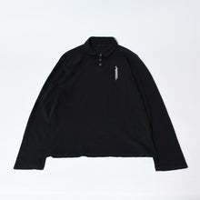 Load image into Gallery viewer, CHROME HEARTS クロムハーツ 長袖Tシャツ ポロシャツ BSフレア サイズS 3CROSS コットン ブラック 美品 中古 4b013534