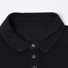 Load image into Gallery viewer, CHROME HEARTS クロムハーツ 長袖Tシャツ ポロシャツ BSフレア サイズS 3CROSS コットン ブラック 美品 中古 4b013534
