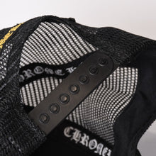 画像をギャラリービューアに読み込む, 極美品 CHROME HEARTS クロムハーツ コーデュロイ トラッカーキャップ CHロゴ刺繍 クロスボール シルバー 925 ブラック 中古 4b013890