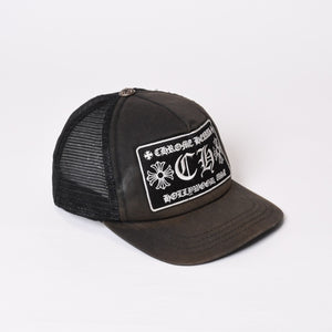 CHROME HEARTS クロムハーツ トラッカーキャップ CHロゴ刺繍 クロスボール シルバー 925 ブラック 良品 中古 4b013877