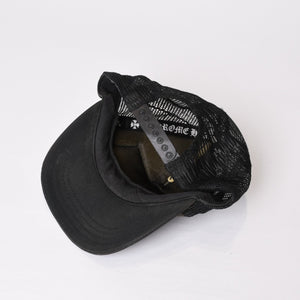 CHROME HEARTS クロムハーツ トラッカーキャップ CHロゴ刺繍 クロスボール シルバー 925 ブラック 良品 中古 4b013877