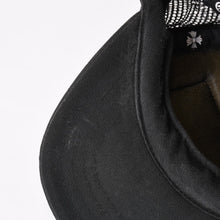 画像をギャラリービューアに読み込む, CHROME HEARTS クロムハーツ トラッカーキャップ CHロゴ刺繍 クロスボール シルバー 925 ブラック 良品 中古 4b013877