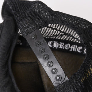 CHROME HEARTS クロムハーツ トラッカーキャップ CHロゴ刺繍 クロスボール シルバー 925 ブラック 良品 中古 4b013877
