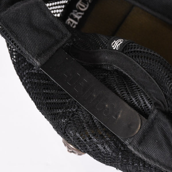 CHROME HEARTS クロムハーツ トラッカーキャップ CHロゴ刺繍 クロスボール シルバー 925 ブラック 良品 中古 4b013877