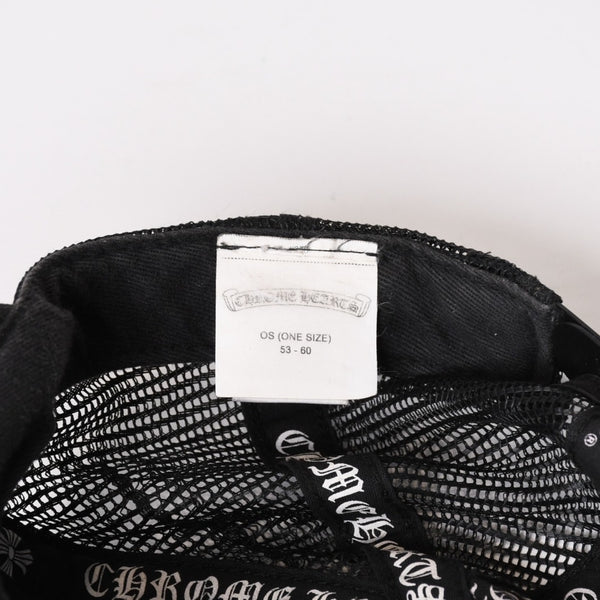 CHROME HEARTS クロムハーツ トラッカーキャップ CHロゴ刺繍 クロスボール シルバー 925 ブラック 良品 中古 4b013877