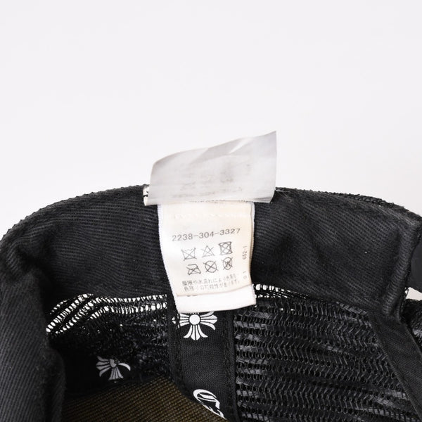CHROME HEARTS クロムハーツ トラッカーキャップ CHロゴ刺繍 クロスボール シルバー 925 ブラック 良品 中古 4b013877