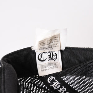 CHROME HEARTS クロムハーツ トラッカーキャップ CHロゴ刺繍 クロスボール シルバー 925 ブラック 良品 中古 4b013877