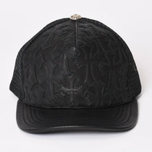 画像をギャラリービューアに読み込む, 新品未使用 CHROME HEARTS クロムハーツ セメタリークロスパッチ トラッカーキャップ ONE SIZE レザー シルバー925 ブラック 中古 4b013873