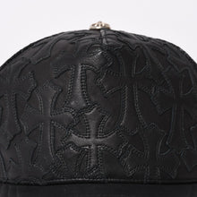 画像をギャラリービューアに読み込む, 新品未使用 CHROME HEARTS クロムハーツ セメタリークロスパッチ トラッカーキャップ ONE SIZE レザー シルバー925 ブラック 中古 4b013873