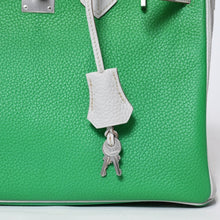 Load image into Gallery viewer, 未使用 SPO HERMES エルメス バーキン30 ハンドバッグ トゴ バンブーグリスパール マットシルバー金具 □R刻印 中古 4b013778