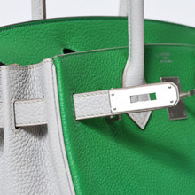 Load image into Gallery viewer, 未使用 SPO HERMES エルメス バーキン30 ハンドバッグ トゴ バンブーグリスパール マットシルバー金具 □R刻印 中古 4b013778