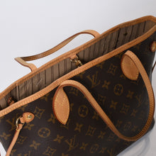 Load image into Gallery viewer, LOUIS VUITTON ルイヴィトン モノグラム ネヴァーフルPM ハンドバッグ M40155 ブラウン PVC ヌメ革 ゴールド金具 美品 中古 4b013597