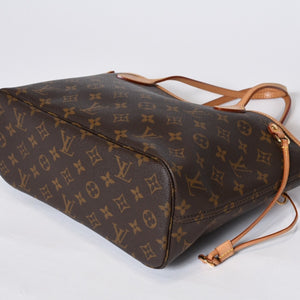 LOUIS VUITTON ルイヴィトン モノグラム ネヴァーフルPM ハンドバッグ M40155 ブラウン PVC ヌメ革 ゴールド金具 美品 中古 4b013696