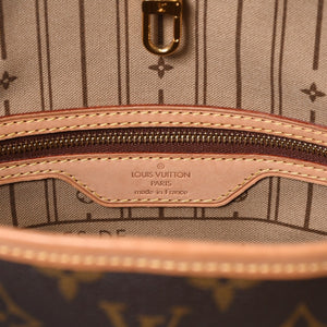 LOUIS VUITTON ルイヴィトン モノグラム ネヴァーフルPM ハンドバッグ M40155 ブラウン PVC ヌメ革 ゴールド金具 美品 中古 4b013696