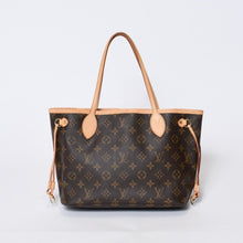 Load image into Gallery viewer, 新品同様 LOUIS VUITTON ルイヴィトン モノグラム ネヴァーフルPM トートバッグ M40155 ブラウン PVC ヌメ革 ゴールド金具 中古 4b013596