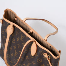 Load image into Gallery viewer, 新品同様 LOUIS VUITTON ルイヴィトン モノグラム ネヴァーフルPM トートバッグ M40155 ブラウン PVC ヌメ革 ゴールド金具 中古 4b013596