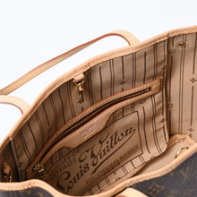 Load image into Gallery viewer, 新品同様 LOUIS VUITTON ルイヴィトン モノグラム ネヴァーフルPM トートバッグ M40155 ブラウン PVC ヌメ革 ゴールド金具 中古 4b013596