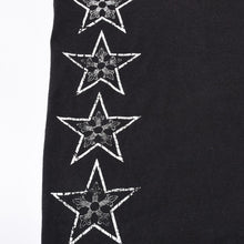 Load image into Gallery viewer, CHROME HEARTS クロムハーツ 半袖Tシャツ オールド T BAR スター プリント サイズ S ブラック ホワイト コットン 美品 中古 4b013688