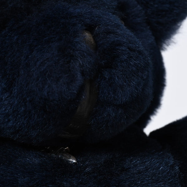 極美品 CHROME HEARTS クロムハーツ TEDDY BEAR テディベア ぬいぐるみ クロスボール ダガー シアリング ネイビー 中古 4b013103